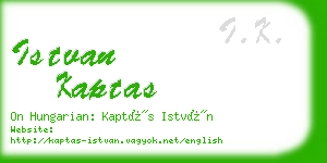 istvan kaptas business card